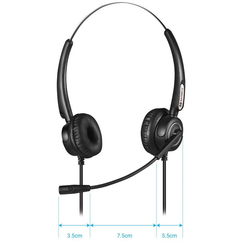 Гарнітура (навушники з мікрофоном) Sandberg Office Headset Pro USB, чорна Гарнітура (навушники з мікрофоном) Sandberg Office Headset Pro USB, чорна