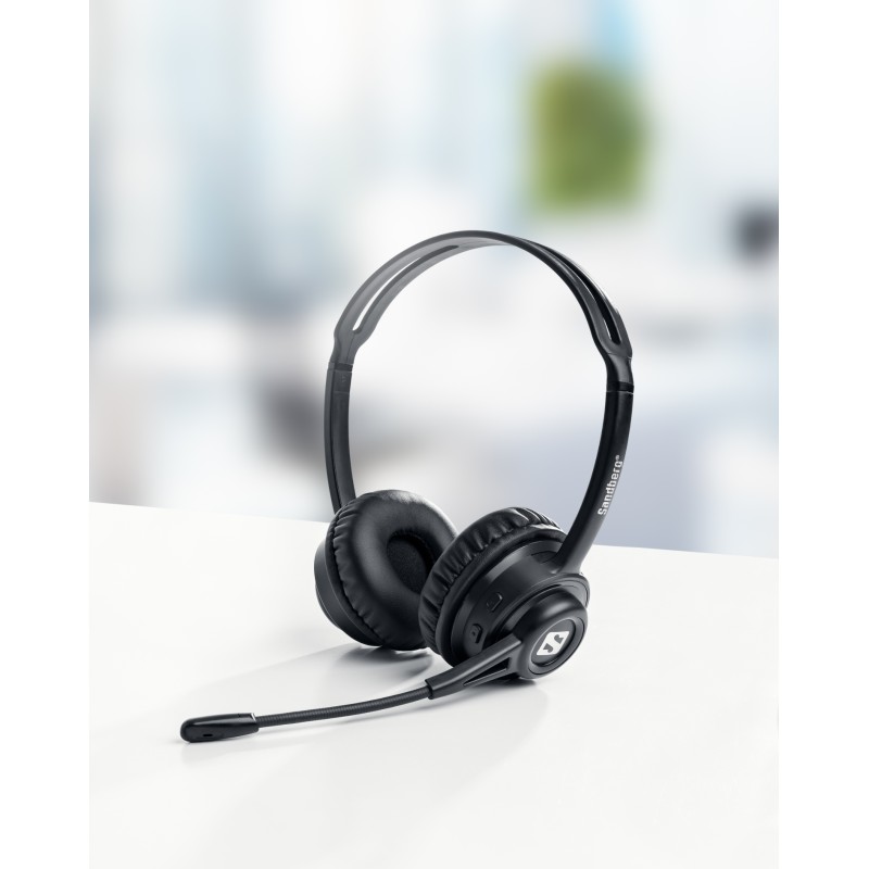 Гарнітура Sandberg Wireless Headset ANC+ENC, Bluetooth, Black Гарнітура Sandberg Wireless Headset ANC+ENC, Bluetooth, Black