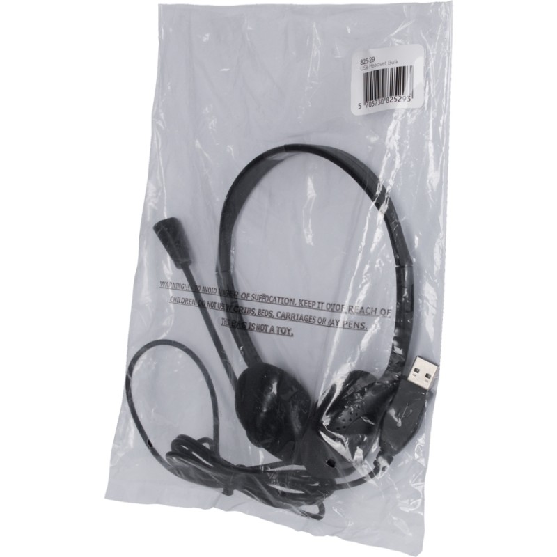 Гарнітура (навушники з мікрофоном) Sandberg Headset Bulk USB чорна