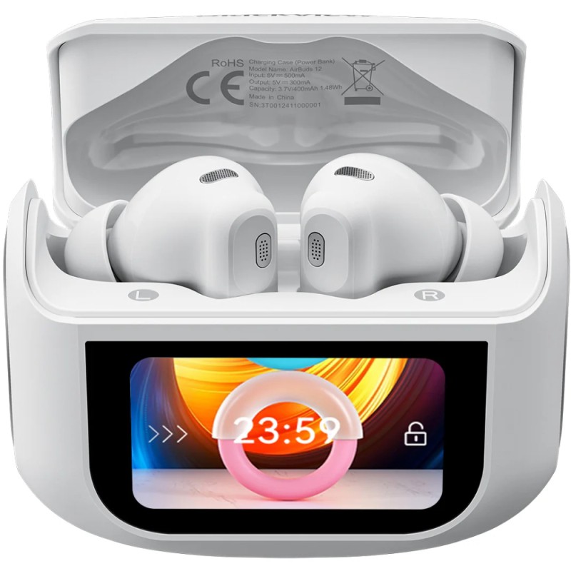 Бездротові TWS-навушники (гарнітура) Blackview AirBuds 12 білі Бездротові TWS-навушники (гарнітура) Blackview AirBuds 12 білі