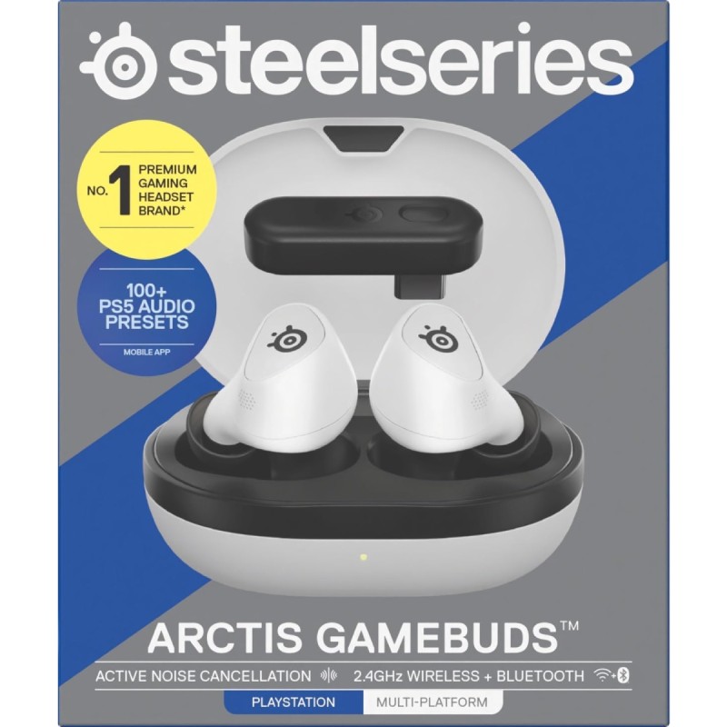 Игровая гарнитура (наушники с микрофоном) SteelSeries Arctis GameBuds TWS белая