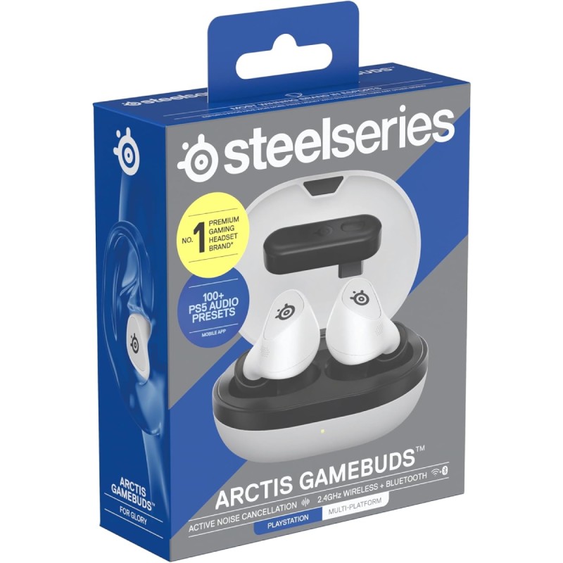 Игровая гарнитура (наушники с микрофоном) SteelSeries Arctis GameBuds TWS белая