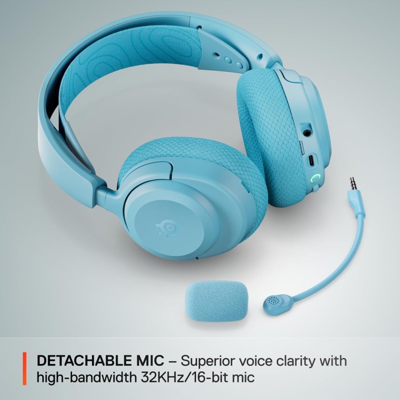 Игровая гарнитура (беспроводные наушники) SteelSeries Arctis Nova 3P Wireless MultiPlatform Aqua бирюзовая
