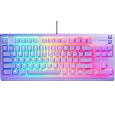 Ігрова клавіатура (клавіатура для геймінгу) SteelSeries Apex 3 TKL UA Lavender фіолетова