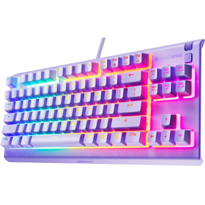 Ігрова клавіатура (клавіатура для геймінгу) SteelSeries Apex 3 TKL UA Lavender фіолетова Ігрова клавіатура (клавіатура для геймінгу) SteelSeries Apex 3 TKL UA Lavender фіолетова