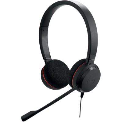 Гарнітура (навушники з мікрофоном) Jabra EVOLVE 20 MS Stereo чорна з червоним Гарнітура (навушники з мікрофоном) Jabra EVOLVE 20 MS Stereo чорна з червоним