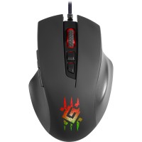 Ігрова мишка (комп’ютерна миша) Defender Wolverine GM-700L RGB, 7 кнопок, 12800 dpi, чорна
