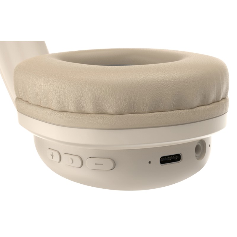 Наушники (гарнитура) Defender FreeMotion B640 Bluetooth + 3,5 мм, бежевые