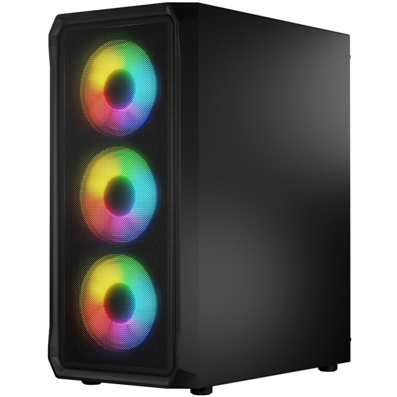 Компьютерный корпус (корпус ПК) LogicConcept PORTOS MESH+GLASS ARGB 4×120 мм чёрный без БП Компьютерный корпус (корпус ПК) LogicConcept PORTOS MESH+GLASS ARGB 4×120 мм чёрный без БП