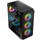 Компьютерный корпус (корпус ПК) LogicConcept PORTOS MESH+GLASS ARGB 4×120 мм чёрный без БП Компьютерный корпус (корпус ПК) LogicConcept PORTOS MESH+GLASS ARGB 4×120 мм чёрный без БП