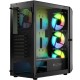 Компьютерный корпус (корпус ПК) LogicConcept PORTOS MESH+GLASS ARGB 4×120 мм чёрный без БП Компьютерный корпус (корпус ПК) LogicConcept PORTOS MESH+GLASS ARGB 4×120 мм чёрный без БП