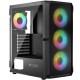 Компьютерный корпус (корпус ПК) LogicConcept PORTOS MESH+GLASS ARGB 4×120 мм чёрный без БП Компьютерный корпус (корпус ПК) LogicConcept PORTOS MESH+GLASS ARGB 4×120 мм чёрный без БП