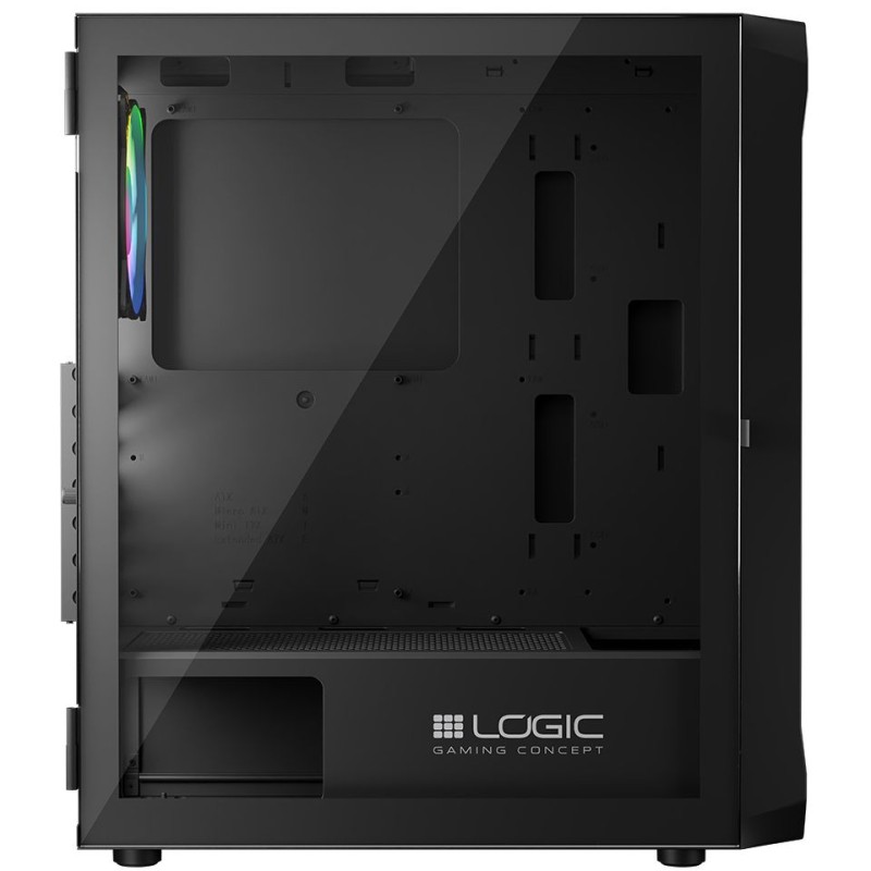 Компьютерный корпус (корпус ПК) LogicConcept PORTOS MESH+GLASS ARGB 4×120 мм чёрный без БП Компьютерный корпус (корпус ПК) LogicConcept PORTOS MESH+GLASS ARGB 4×120 мм чёрный без БП
