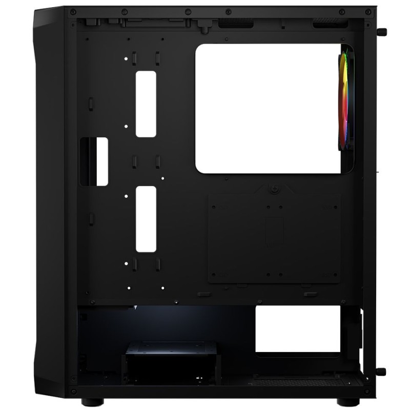 Компьютерный корпус (корпус ПК) LogicConcept PORTOS MESH+GLASS ARGB 4×120 мм чёрный без БП Компьютерный корпус (корпус ПК) LogicConcept PORTOS MESH+GLASS ARGB 4×120 мм чёрный без БП