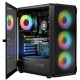 Компьютерный корпус (корпус ПК) LogicConcept PORTOS MESH+GLASS ARGB 4×120 мм чёрный без БП Компьютерный корпус (корпус ПК) LogicConcept PORTOS MESH+GLASS ARGB 4×120 мм чёрный без БП