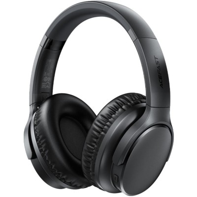 Бездротова гарнітура (навушники з мікрофоном) Acefast H10 Bluetooth 5.4, чорна
