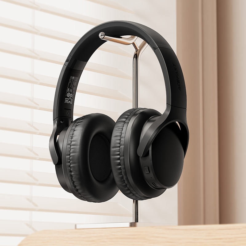Бездротова гарнітура (навушники з мікрофоном) Acefast H10 Bluetooth 5.4, чорна
