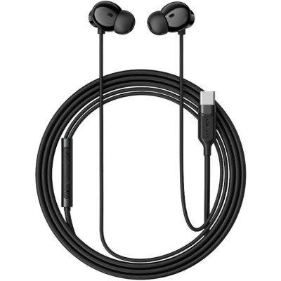 Дротова гарнітура (навушники-вкладиші) Acefast L10 USB-C чорна