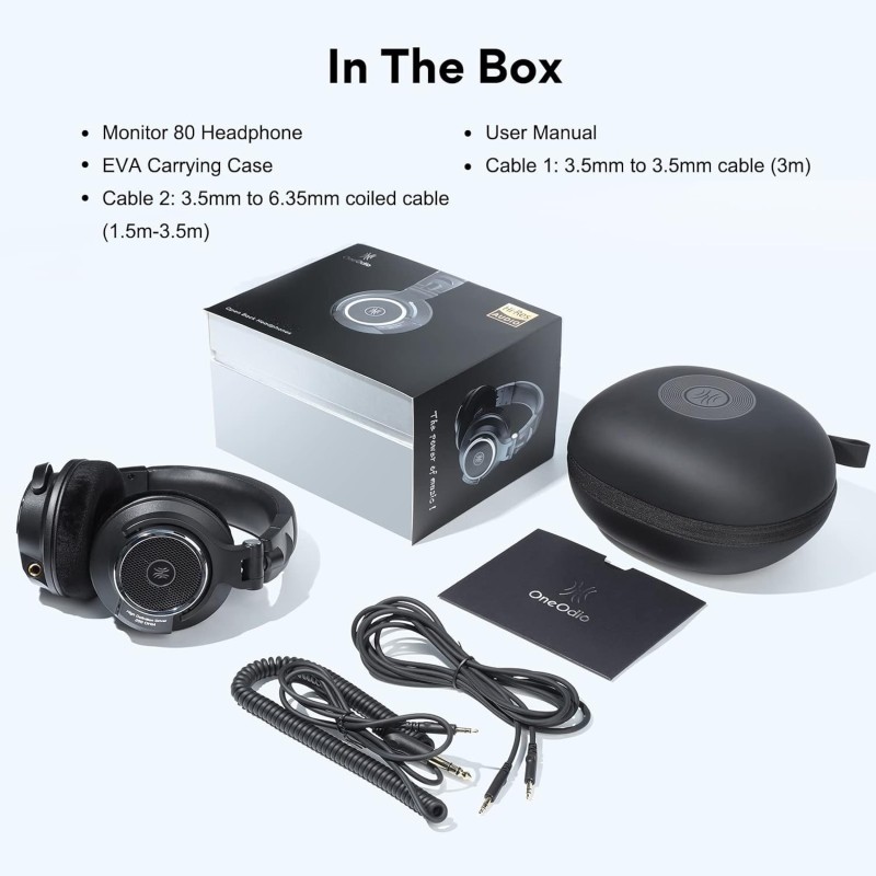 Навушники (гарнітура) OneOdio Monitor 80 250 Ом, Black