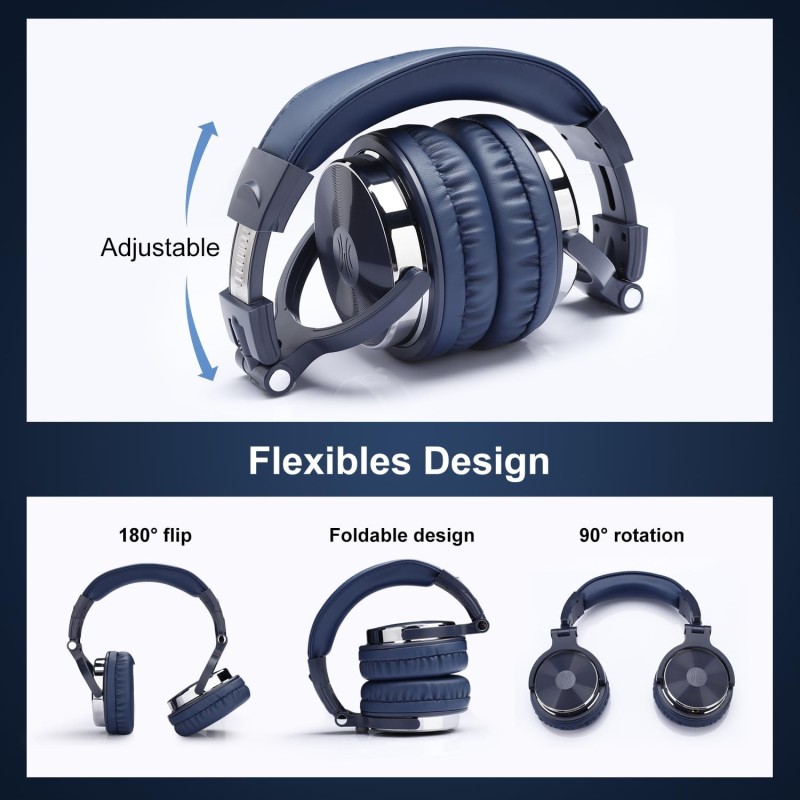 Дротова гарнітура (навушники) OneOdio Pro 10 Deep Blue, 3,5/6,35 мм