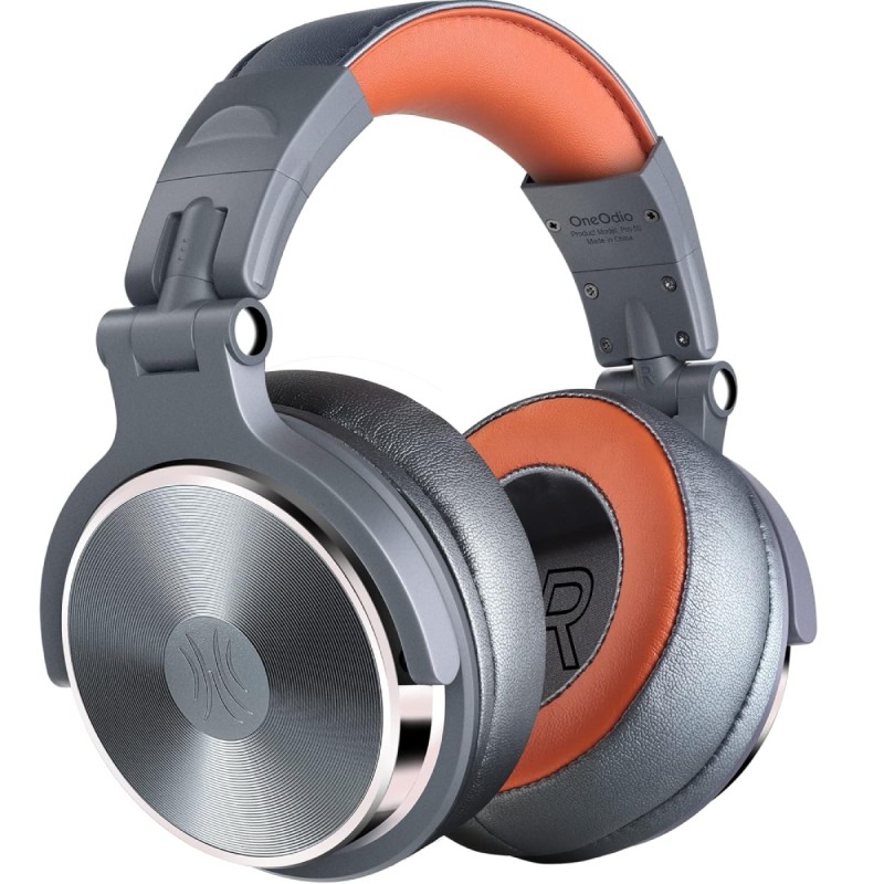 Дротова гарнітура (навушники з мікрофоном) OneOdio Pro 50 Grey, 3,5/6,35 мм
