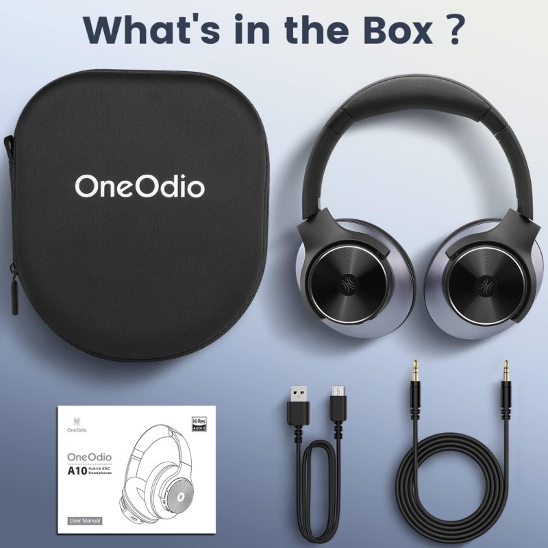 Навушники (гарнітура) OneOdio A10 Bluetooth + 3,5 мм, чорні