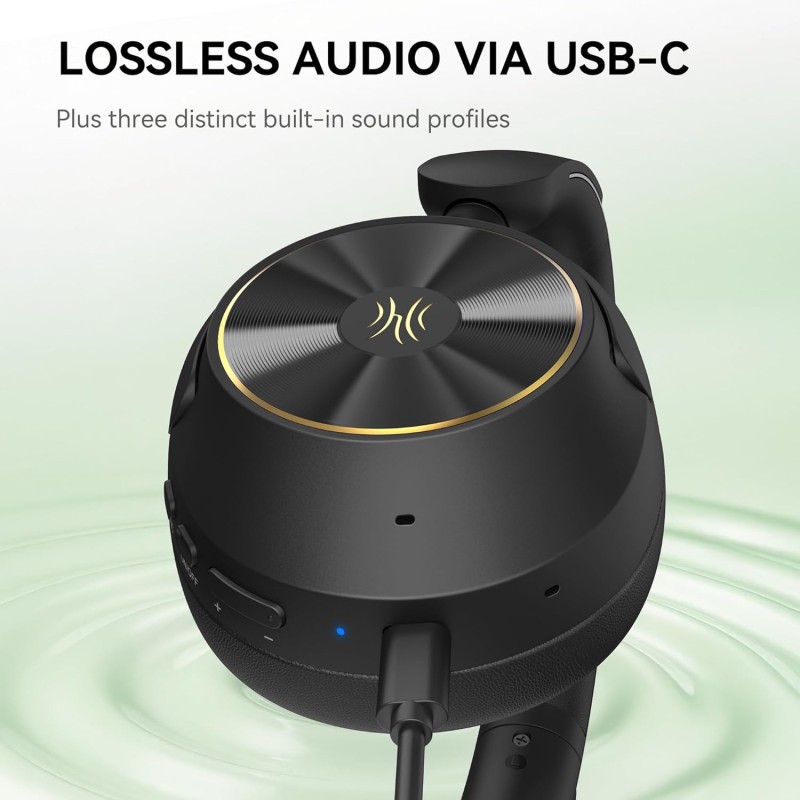 Гарнітура (навушники) OneOdio A6 Hybrid ANC, Bluetooth + USB-C, чорна