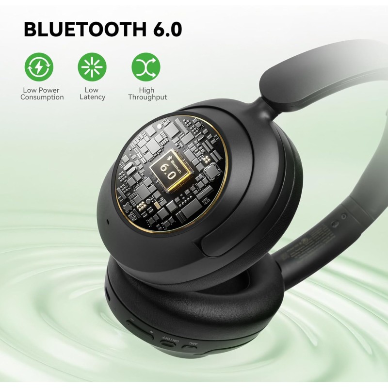 Гарнітура (навушники) OneOdio A6 Hybrid ANC, Bluetooth + USB-C, чорна