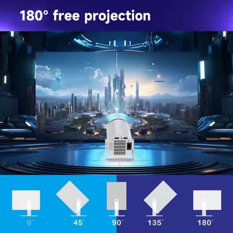 Проєктор (відеопроєктор) H96 MAX X8 LED 150 ANSI лм, білий