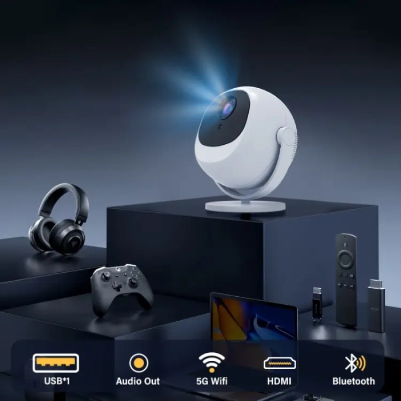 Проєктор (відеопроєктор) H96 MAX BL360 HD 200 ANSI люмен