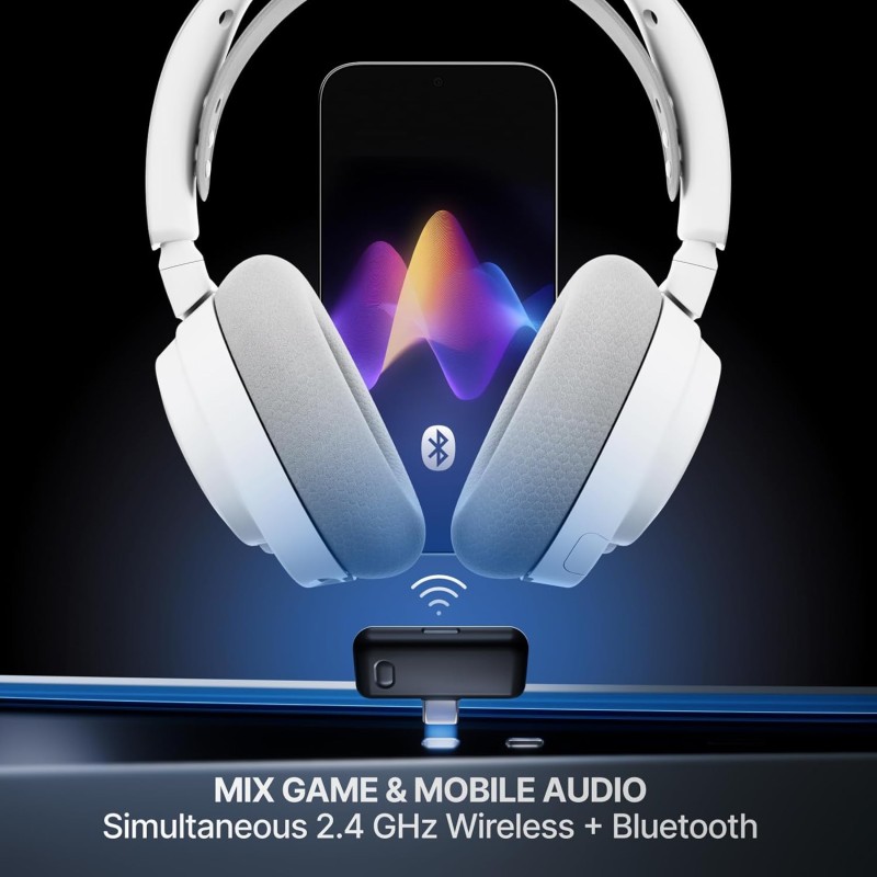 Ігрова гарнітура (бездротові навушники) SteelSeries Arctis Nova 7 Gen 2 Wireless біла