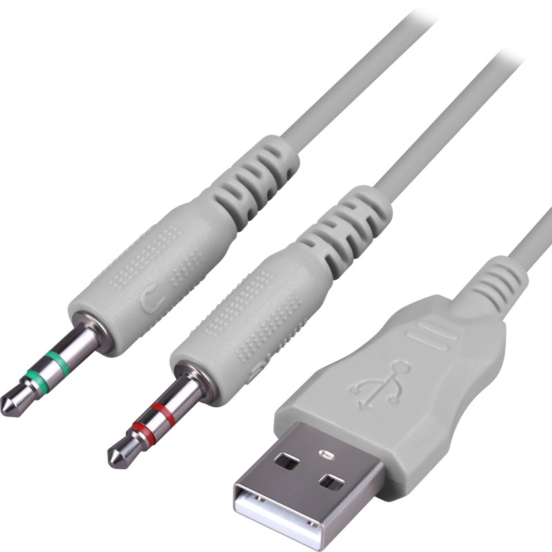 Ігрова гарнітура (навушники з мікрофоном) Defender Eclipse біла, USB, 2 м
