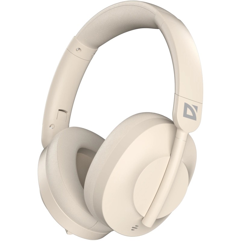 Гарнитура (наушники) Defender FreeMotion B485 Bluetooth, 3,5 мм, USB-C, ANC, бежевый