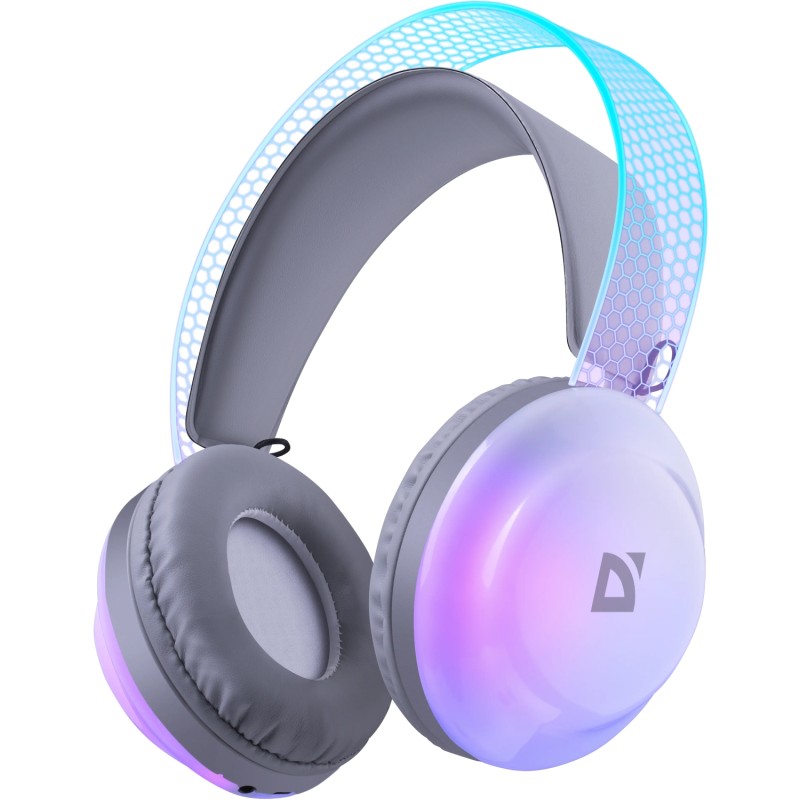 Bluetooth-гарнітура (навушники з мікрофоном) Defender FreeMotion B651 RGB, біла