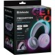 Bluetooth-гарнітура (навушники з мікрофоном) Defender FreeMotion B651 RGB, біла