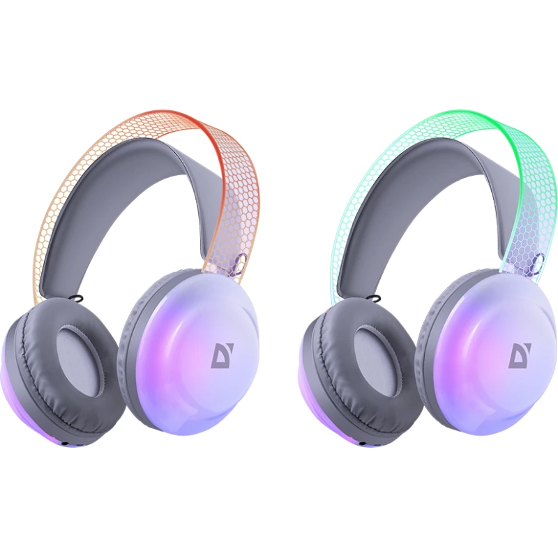 Bluetooth-гарнітура (навушники з мікрофоном) Defender FreeMotion B651 RGB, біла