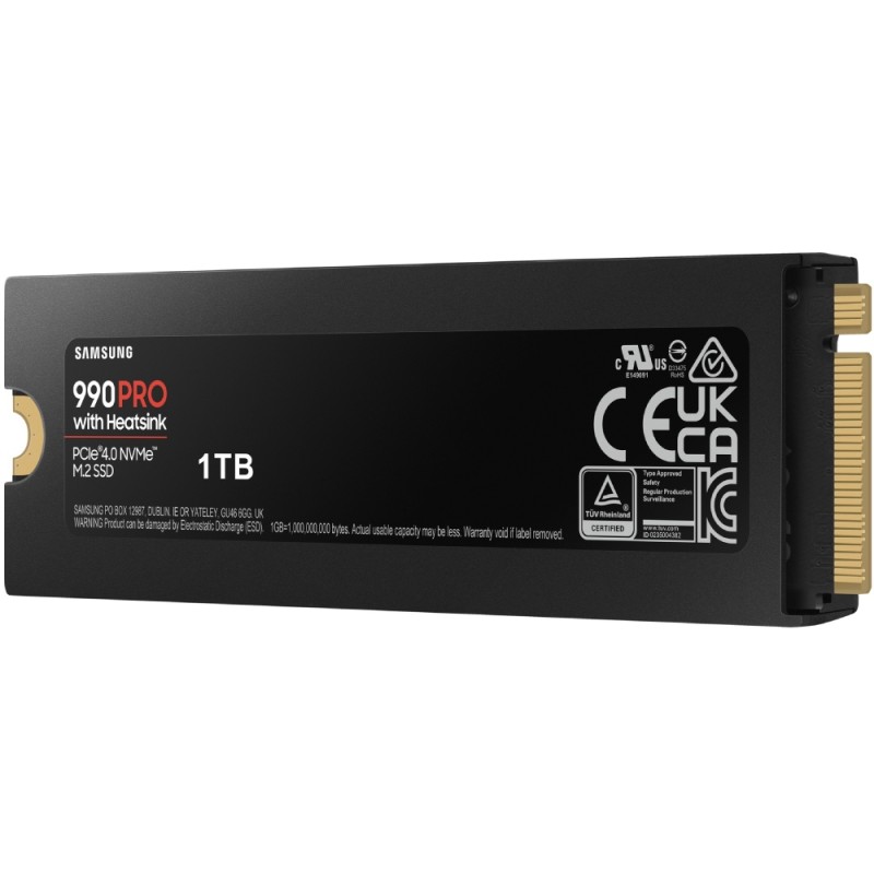SSD 1TB Samsung 990 PRO with Heatsink M.2 NVMe PCIe 4.0 2280 V-NAND MLC