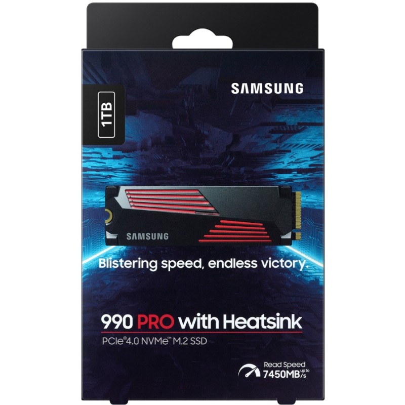 SSD 1TB Samsung 990 PRO with Heatsink M.2 NVMe PCIe 4.0 2280 V-NAND MLC