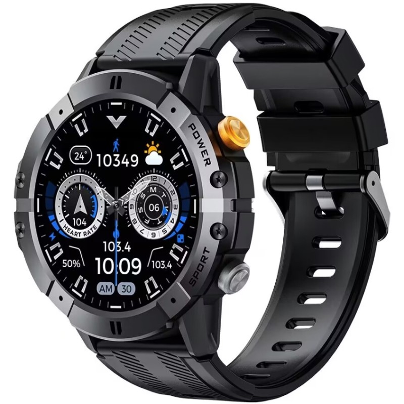 Смартгодинник (розумний годинник) Oukitel BT15 чорний, 410 мАг