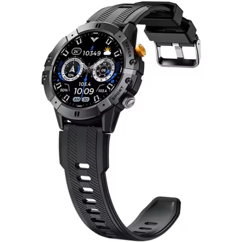 Смартгодинник (розумний годинник) Oukitel BT15 чорний, 410 мАг