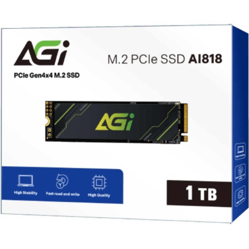 SSD-накопичувач (твердотільний накопичувач) AGI AI818 M.2 1 ТБ SSD-накопичувач (твердотільний накопичувач) AGI AI818 M.2 1 ТБ