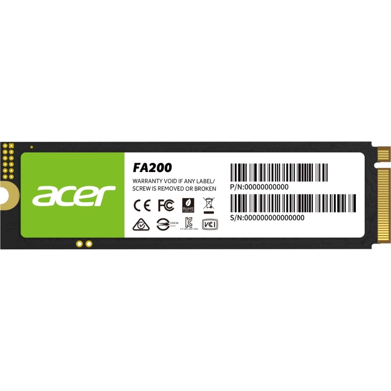 Внутрішній SSD (твердотільний накопичувач) Acer FA200 2 ТБ M.2 PCIe Gen 4x4