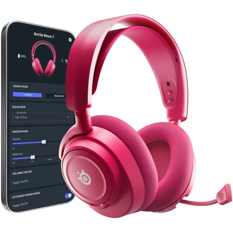 Игровая гарнитура (наушники с микрофоном) SteelSeries Arctis Nova 7X Gen 2 Wireless фиолетовая
