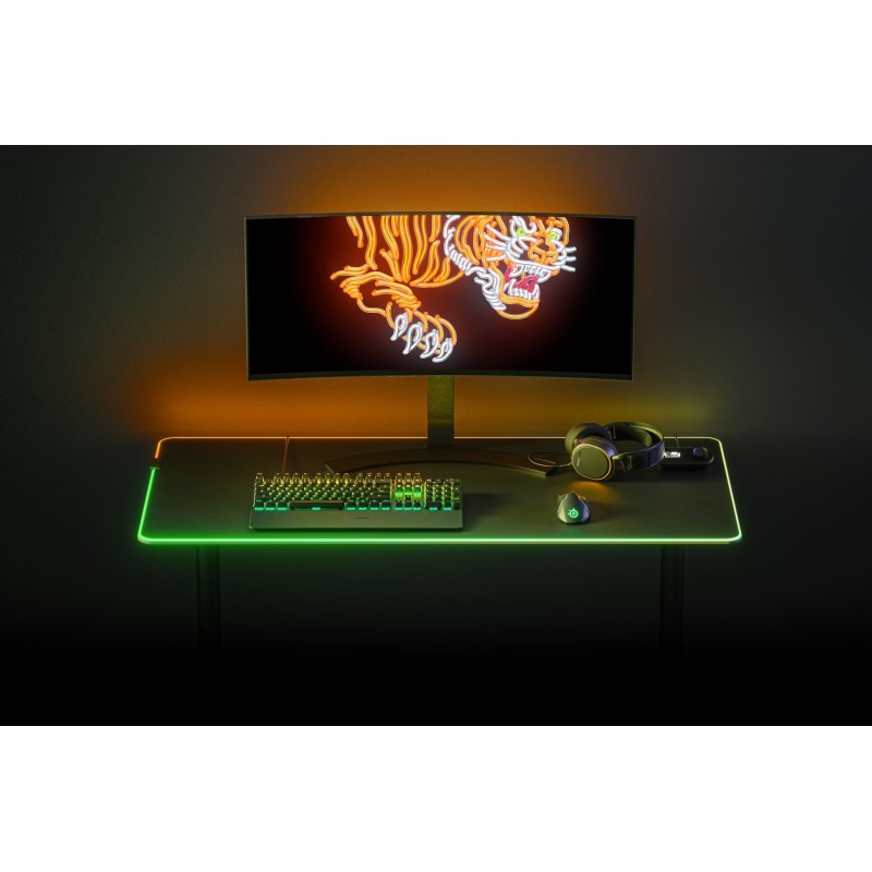 Ігровий килимок (ігрова поверхня) SteelSeries QcK Prism Cloth 3XL ETAIL RGB 1200x590x4 мм