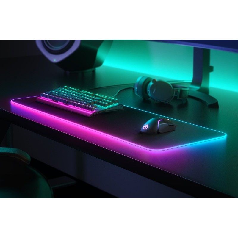 Ігровий килимок для миші (ігрова поверхня) SteelSeries QcK Prism Cloth XL RGB 900×300×4 мм