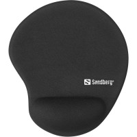 Килимок для миші (килимок для мишки) Sandberg Gel Mousepad with Wrist Rest чорний, 230×200 мм Килимок для миші (килимок для мишки) Sandberg Gel Mousepad with Wrist Rest чорний, 230×200 мм