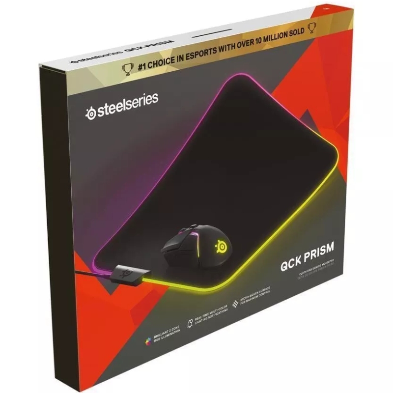 Игровой коврик для мыши (игровая поверхность) SteelSeries QcK Prism Cloth Medium 320×270 мм
