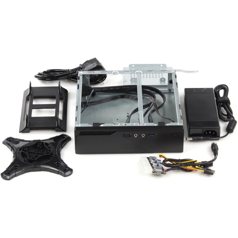 Корпус (компьютерный корпус) Casecom M300-2U3 90W mini-ITX, чёрный