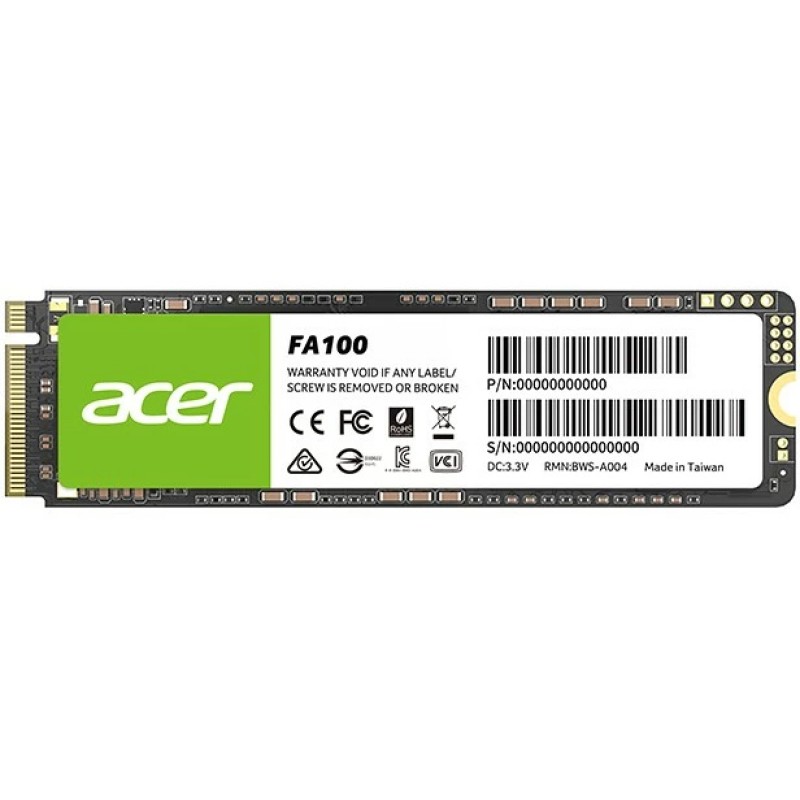 SSD-накопитель (твердотельный диск) Acer FA100 256 ГБ M.2 NVMe