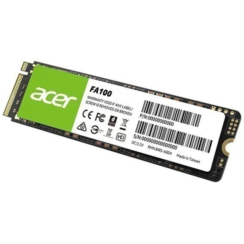 SSD-накопитель (твердотельный диск) Acer FA100 256 ГБ M.2 NVMe SSD-накопитель (твердотельный диск) Acer FA100 256 ГБ M.2 NVMe